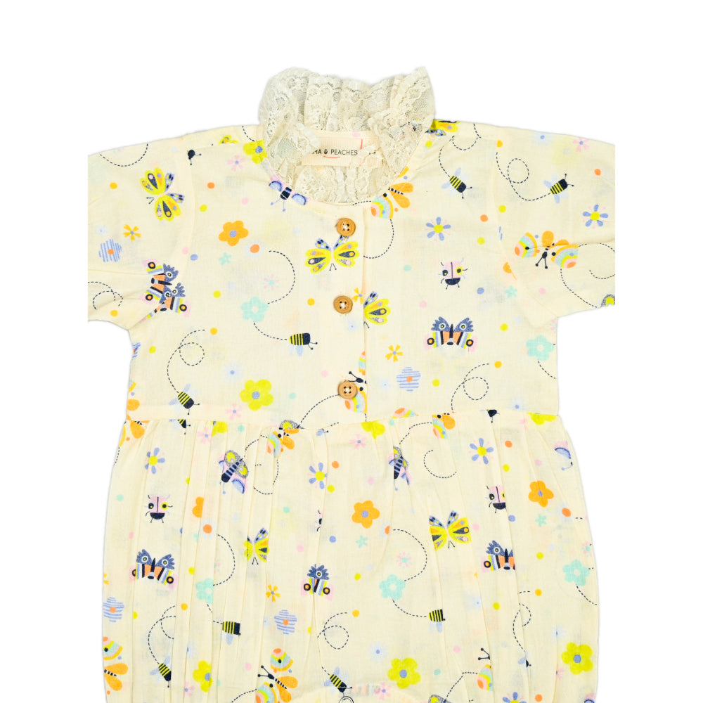 Jumpsuit with lace collar in Bye Bye Butterfly