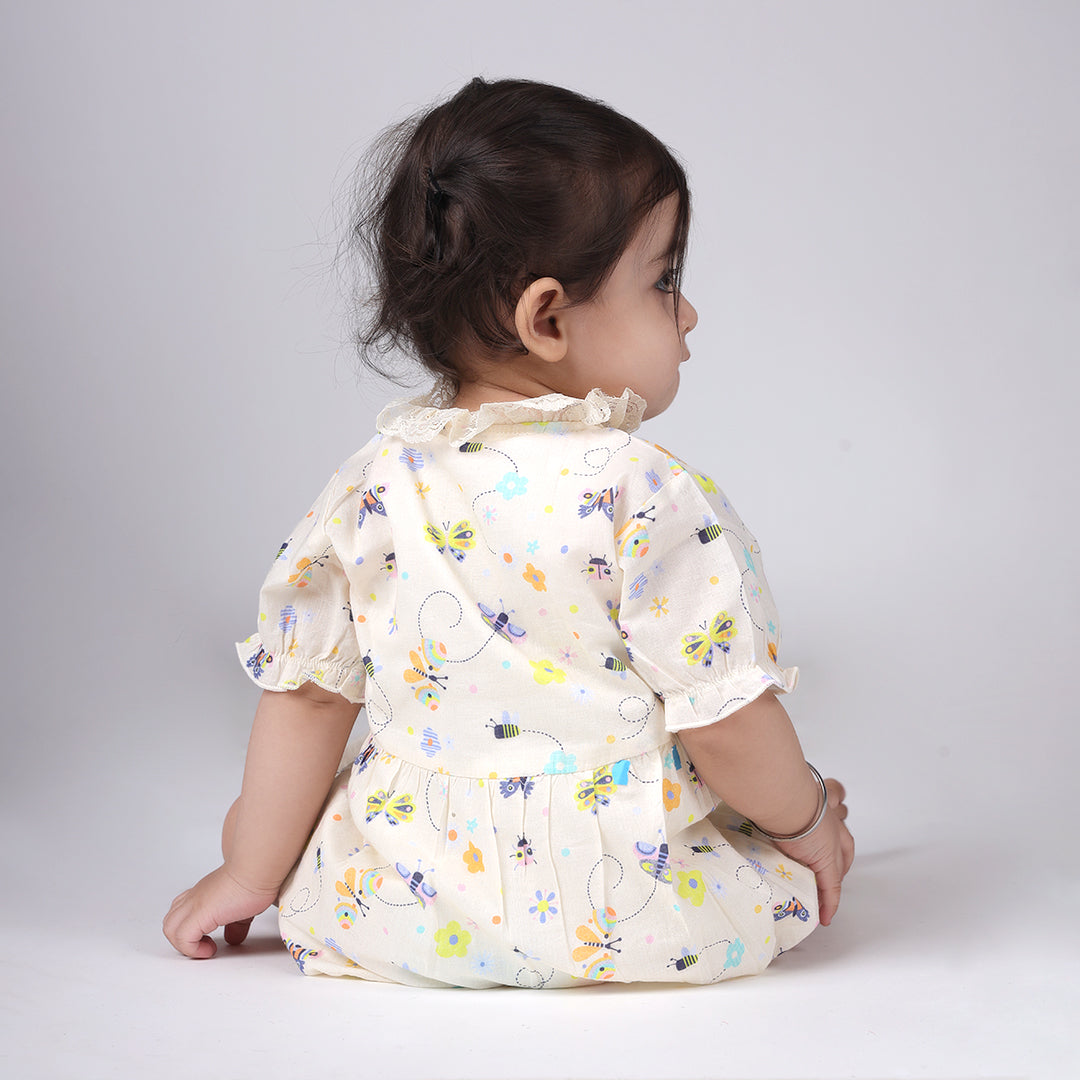 Jumpsuit with lace collar in Bye Bye Butterfly