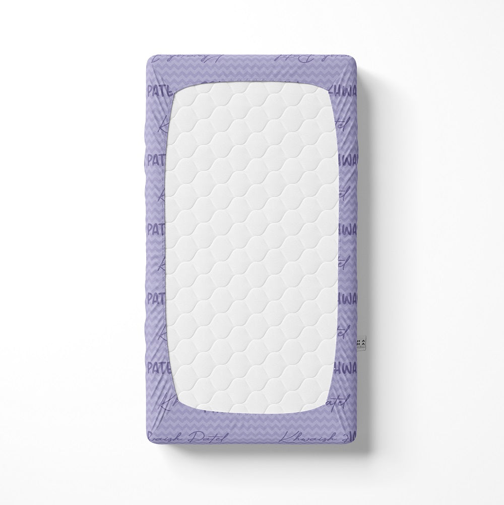 Personalised Name Cot Sheet - Purple