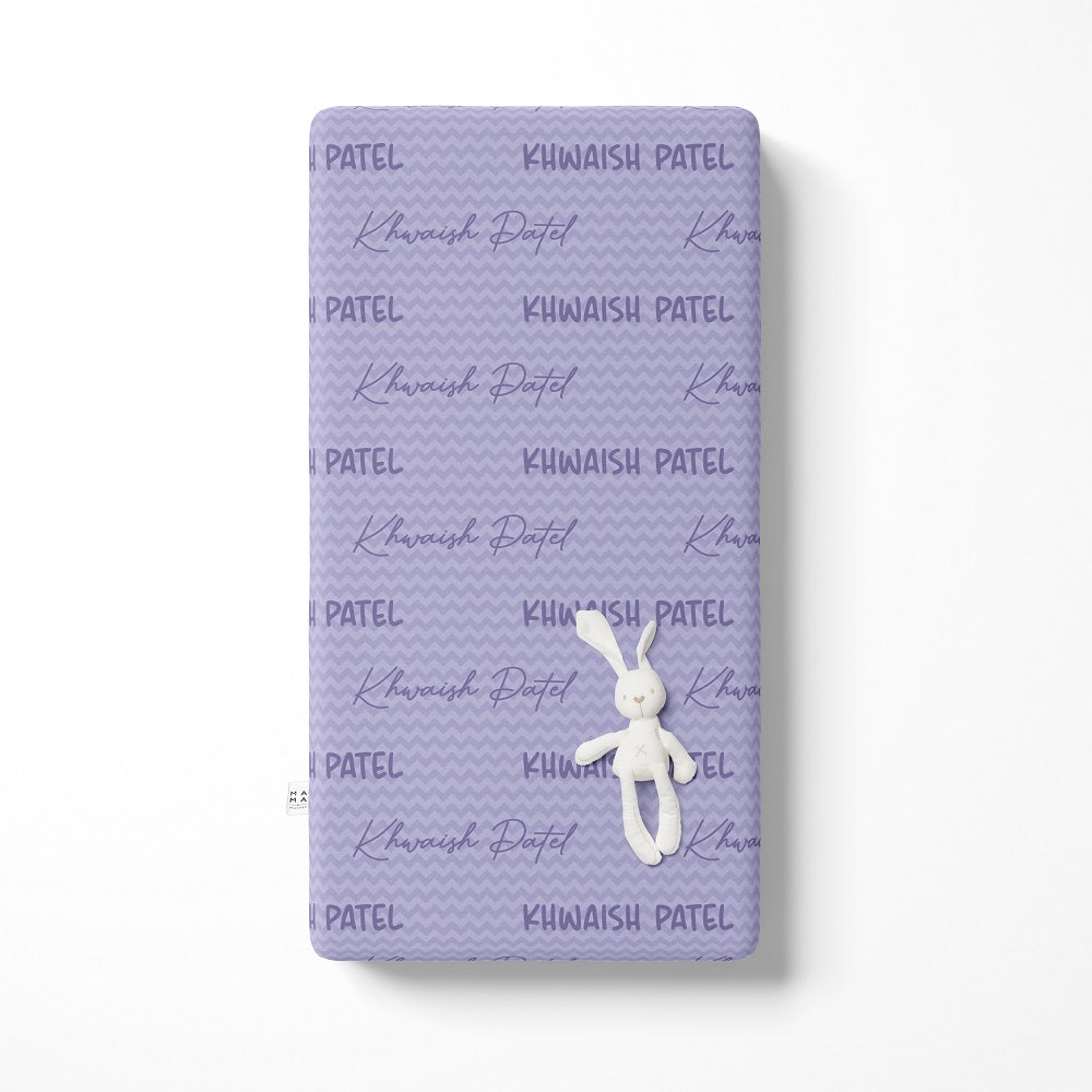 Personalised Name Cot Sheet - Purple