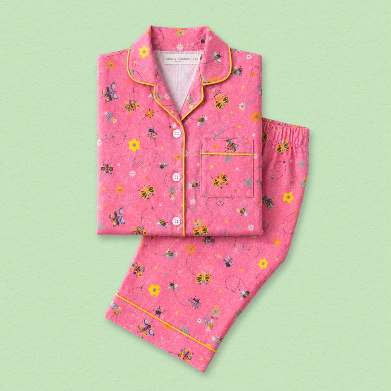 Butterfly Bloom Full Sleeves Night Suit