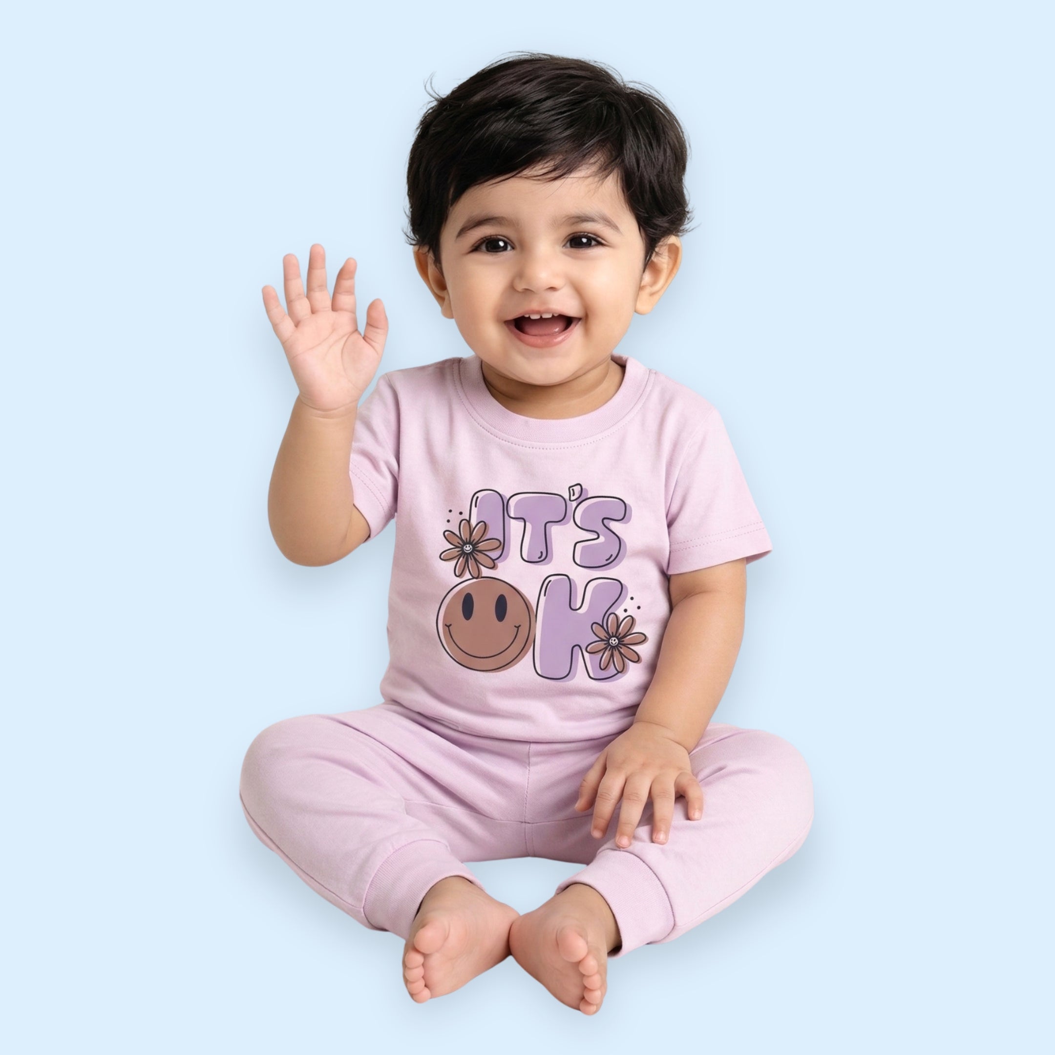 Smiley Cotton Pyjama Set