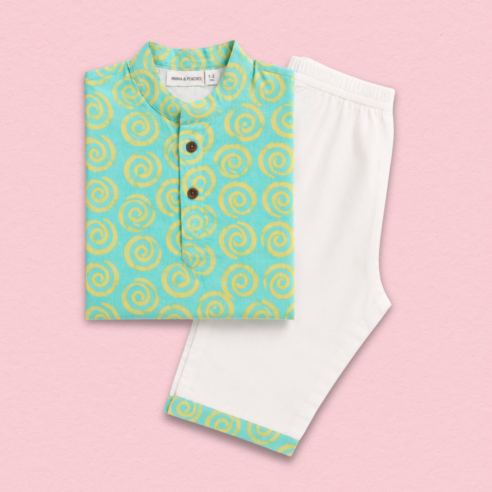 Bright Spiral Kurta Set