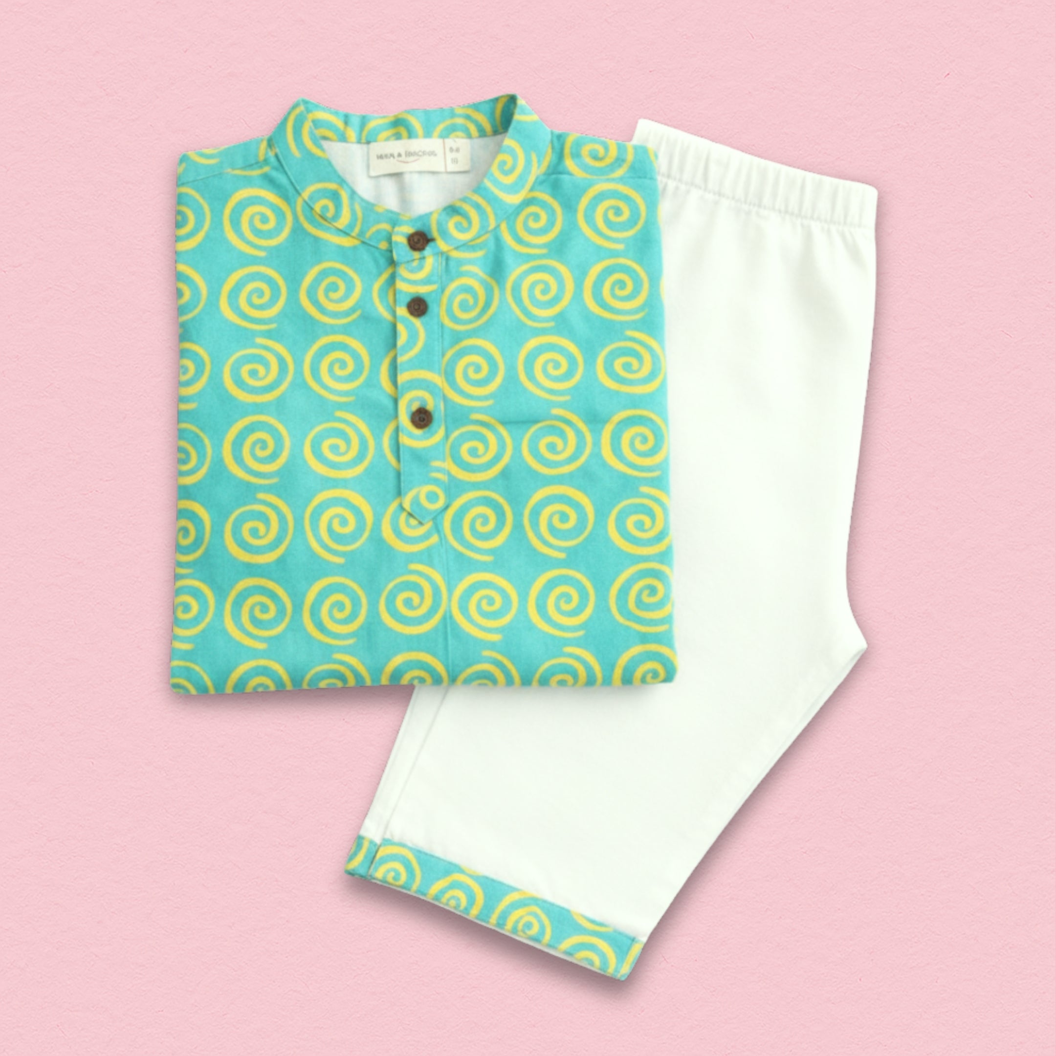 Bright Spiral Kurta Set