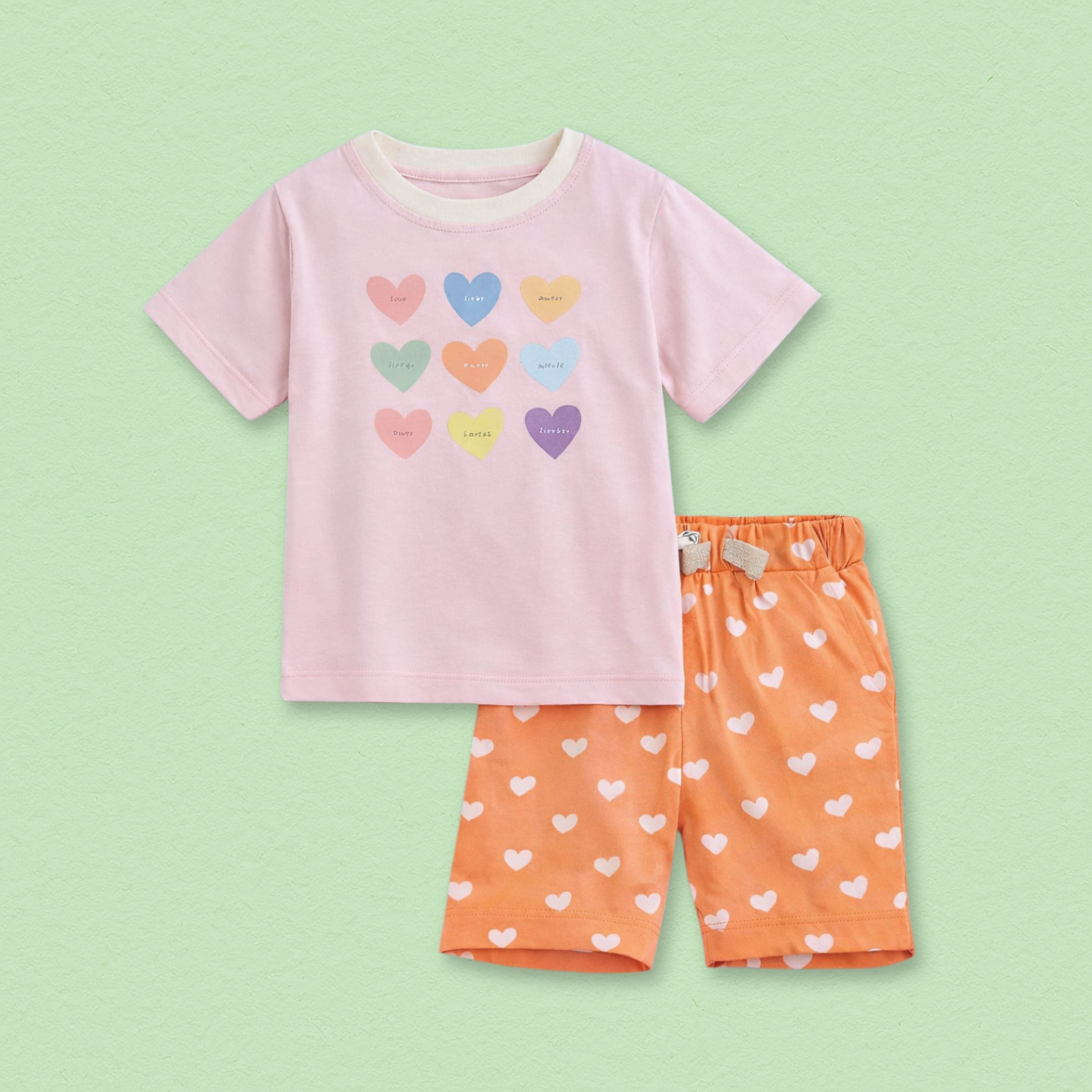 Amour Cotton T-Shirt & Shorts Set