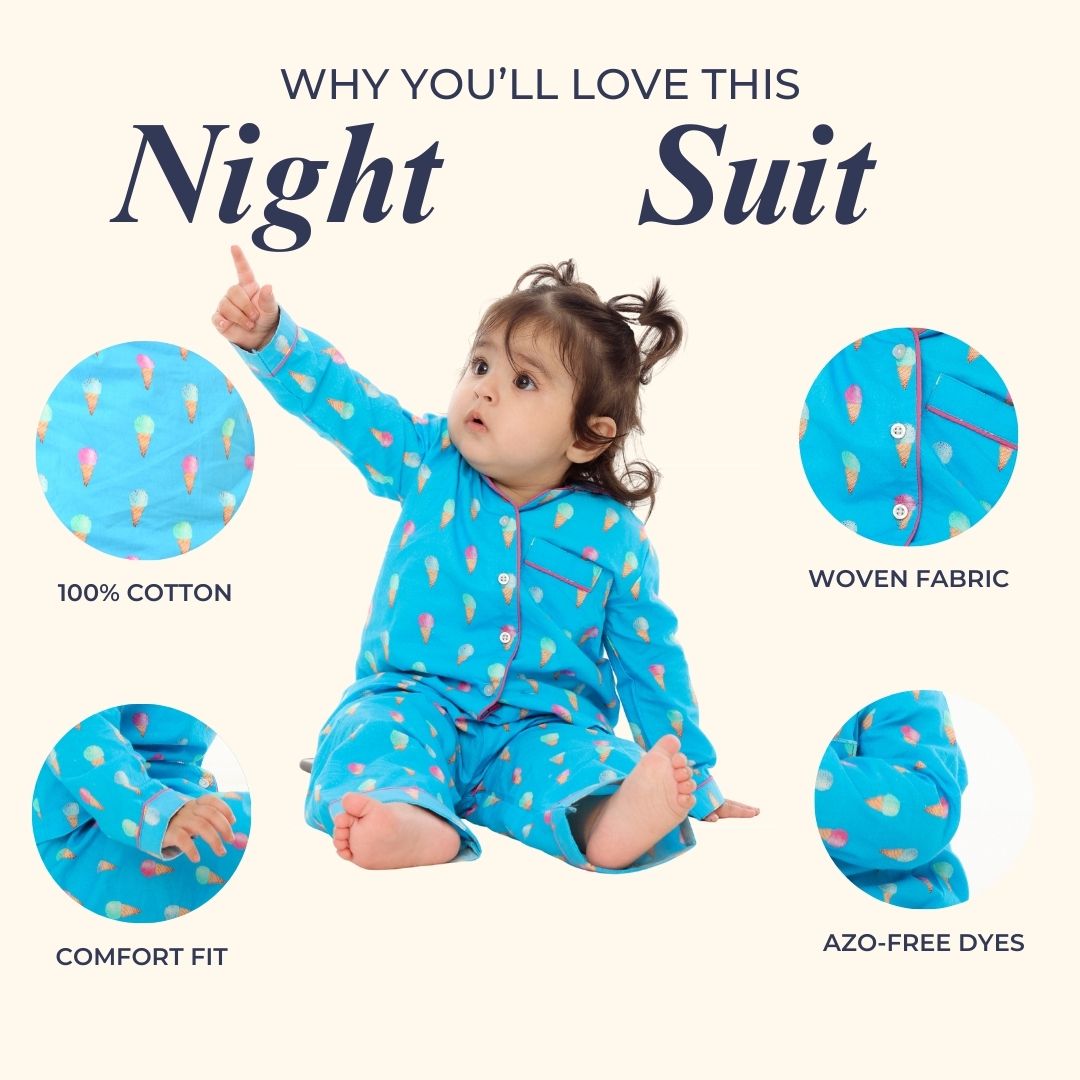 Ice cream Dreams Full Sleeves Night Suit