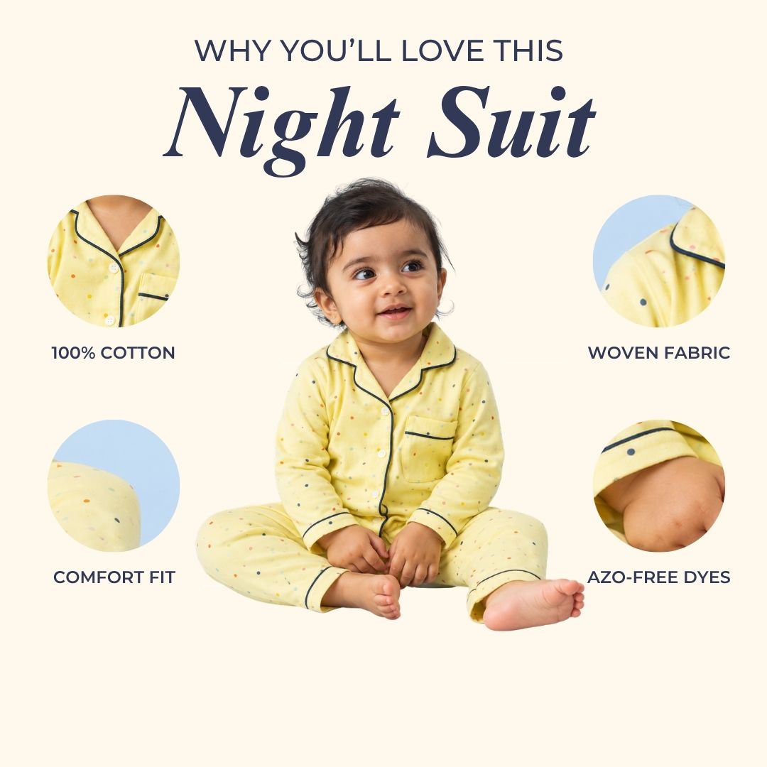 Polka Party Full Sleeves Night Suit