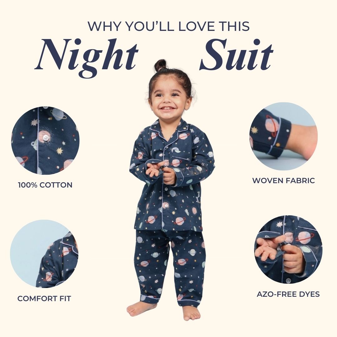 Space Full Sleeves Night Suit