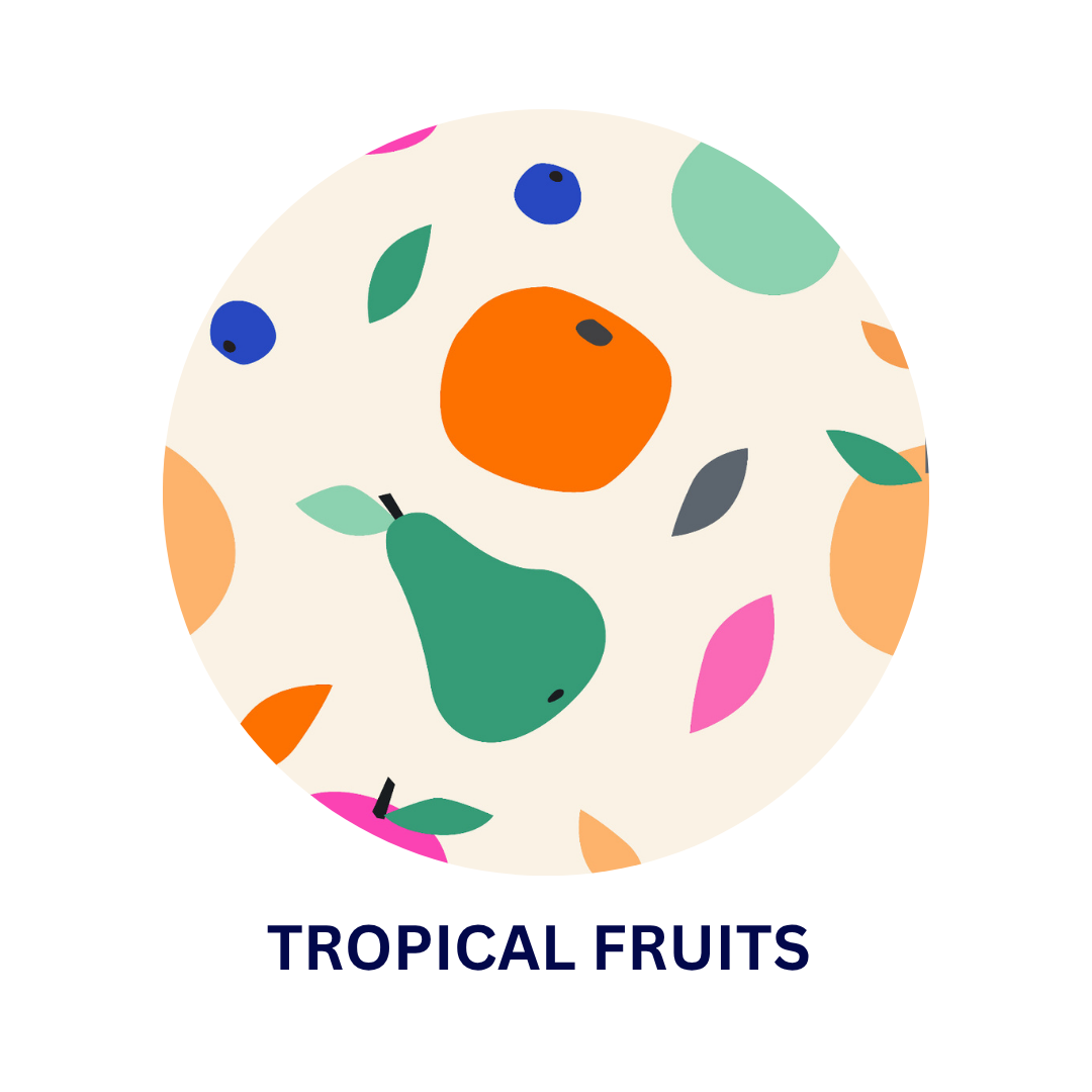 Tropical Fruits Muslin Angrakha Set