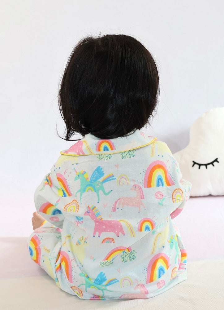 Unicorn & Rainbows Night Suit (Full Sleeves)