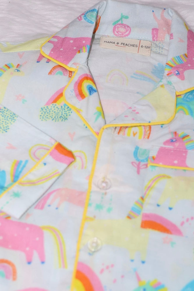 Unicorn & Rainbows Night Suit (Full Sleeves)