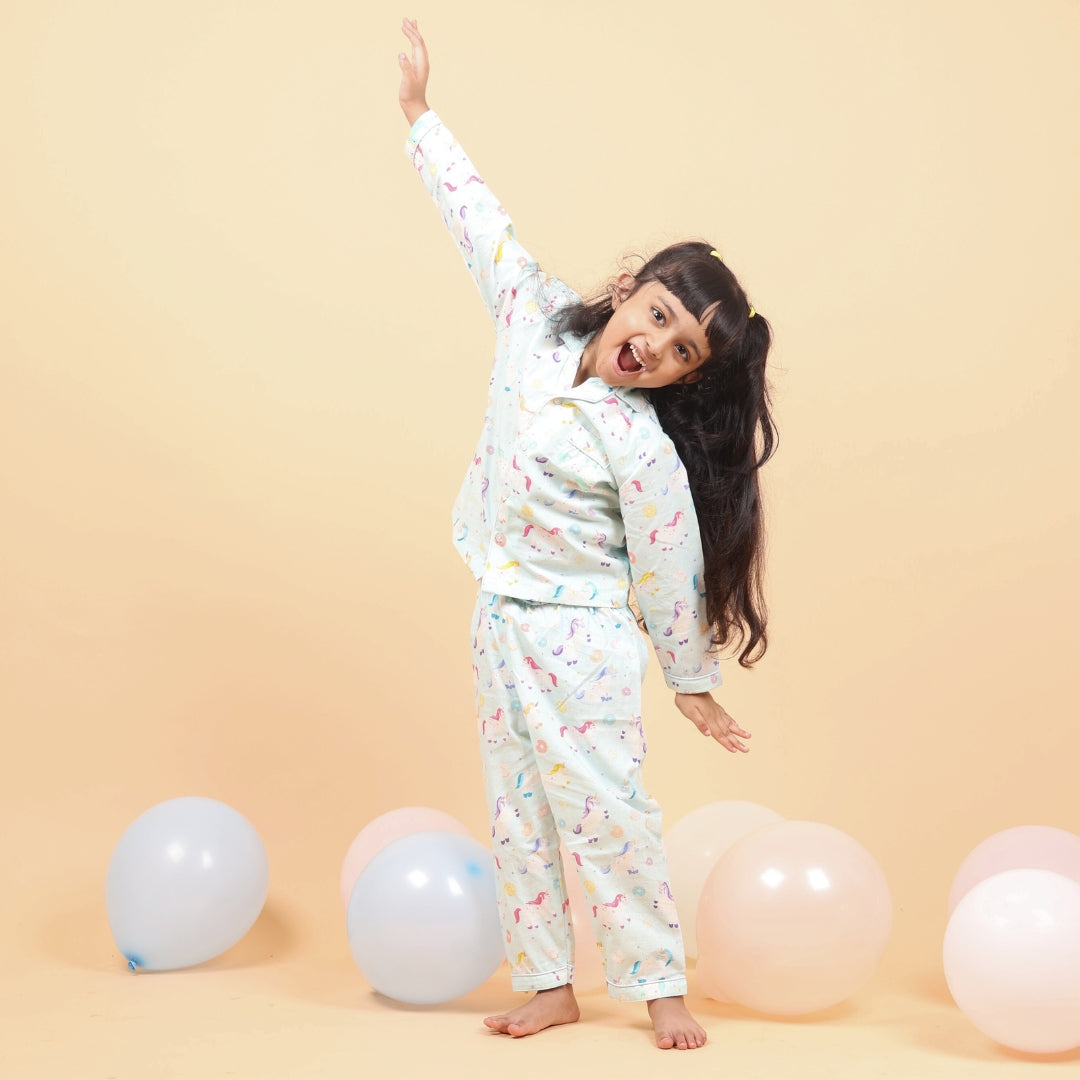 Unicorns & Doughnuts Full Sleeves Night Suit