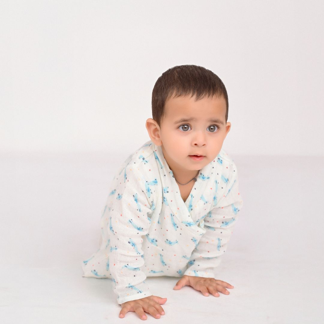 Paper Planes Muslin Angrakha Set
