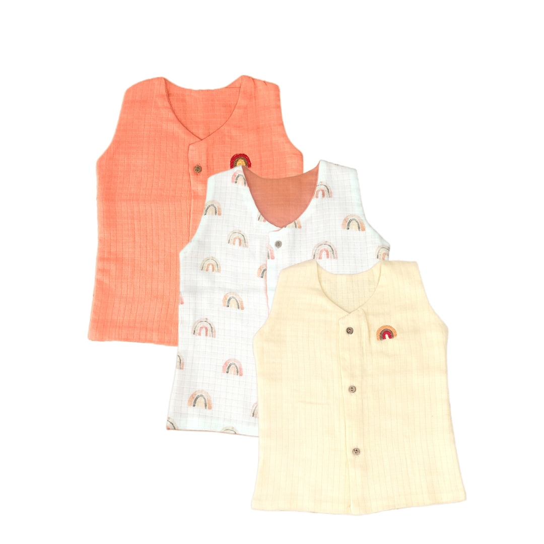 Rainbow Vest Set of 3