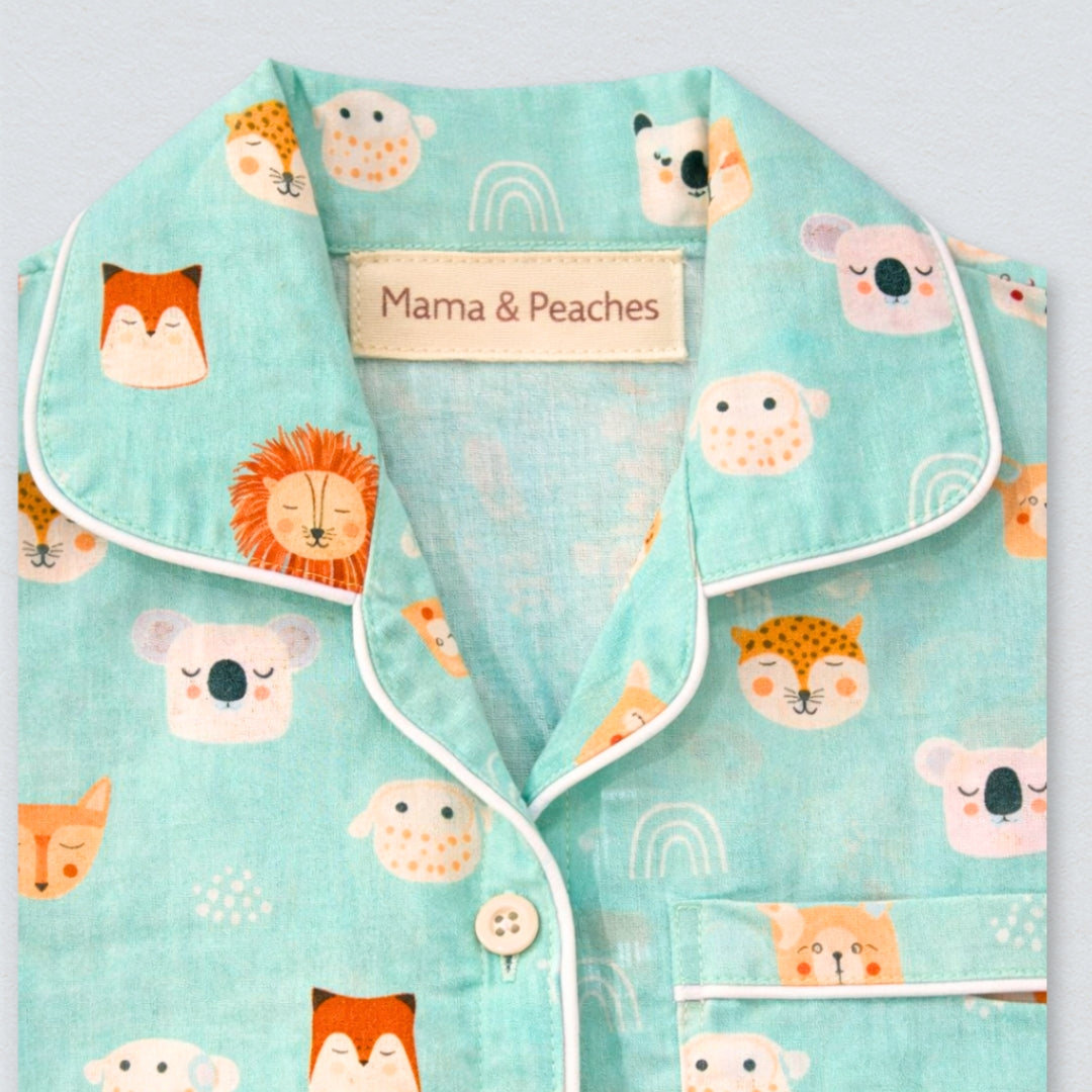 Shy Animals Full Sleeves Night Suit