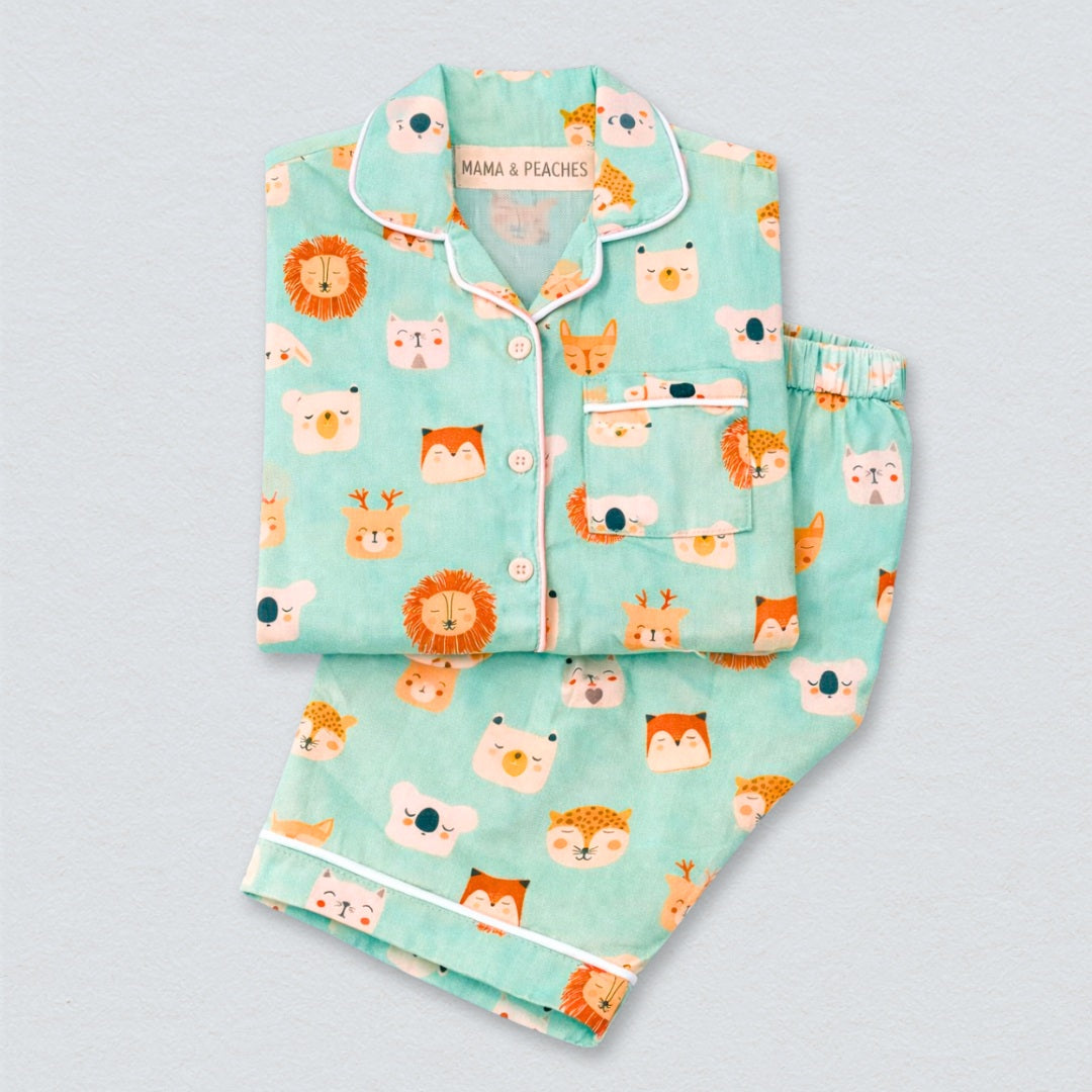 Shy Animals Full Sleeves Night Suit