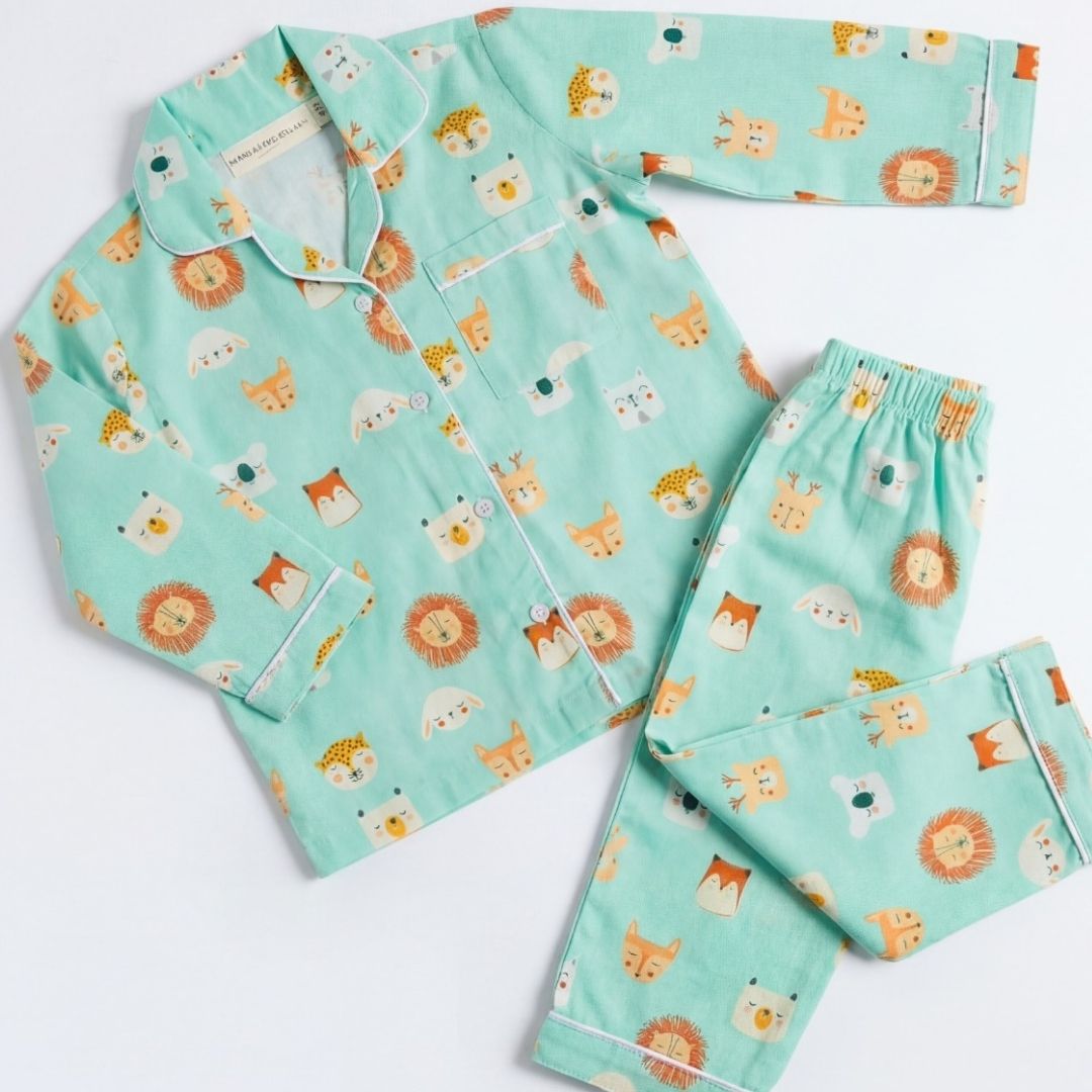 Shy Animals Full Sleeves Night Suit