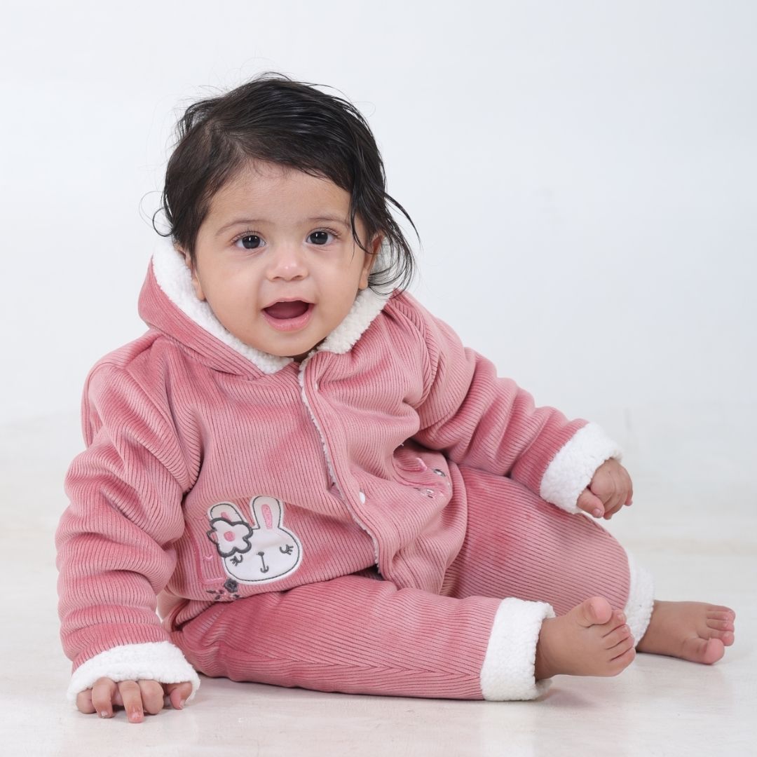 Bunny Love Jacquard Sherpa Romper