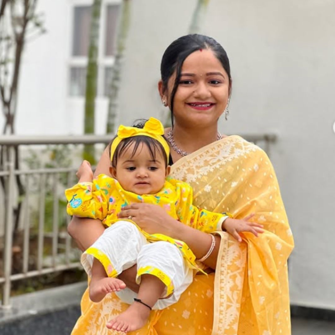 Yellow Floral Cotton Kurta Set