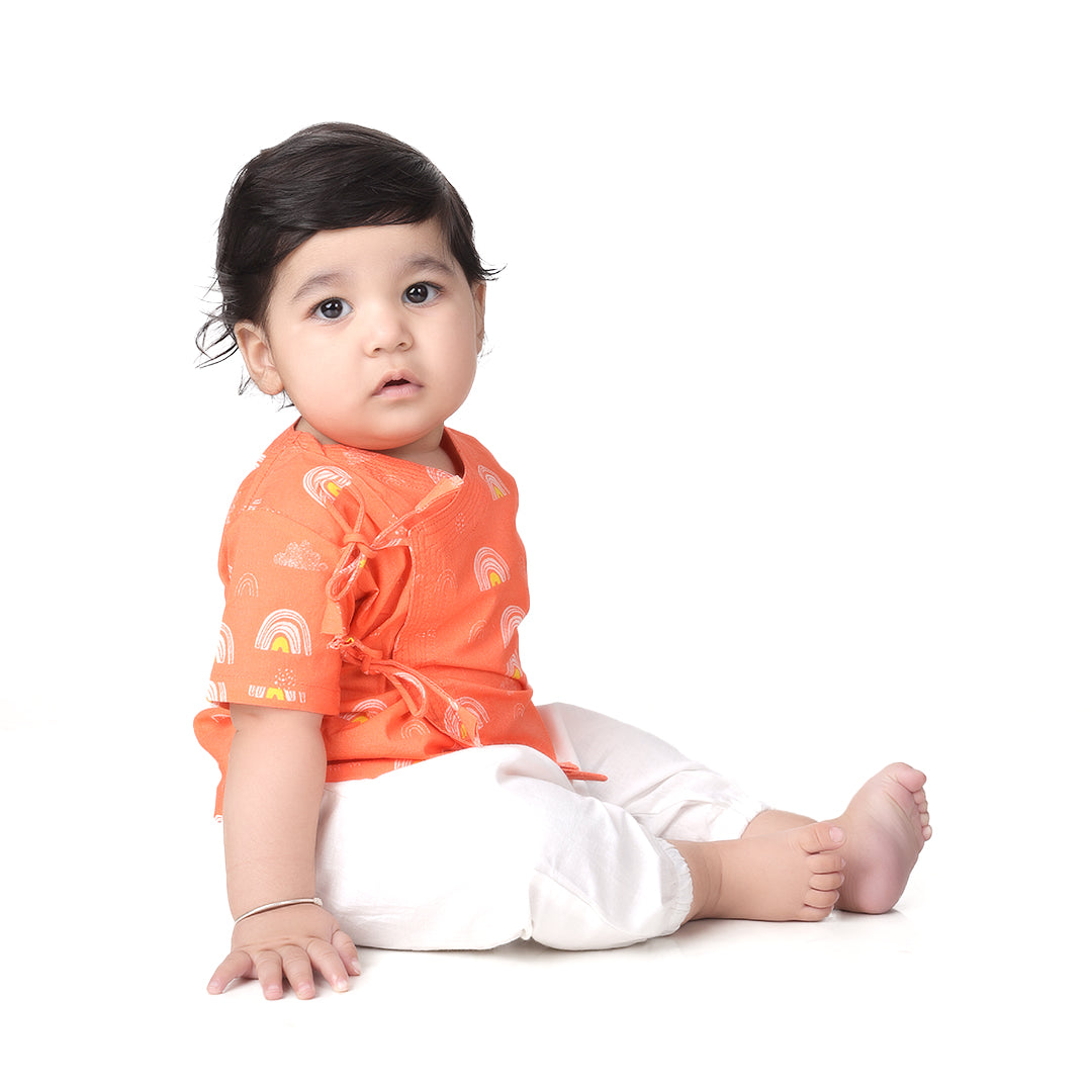 Orange Rainbow Angrakha Set