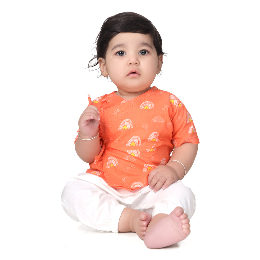 Orange Rainbow Angrakha Set