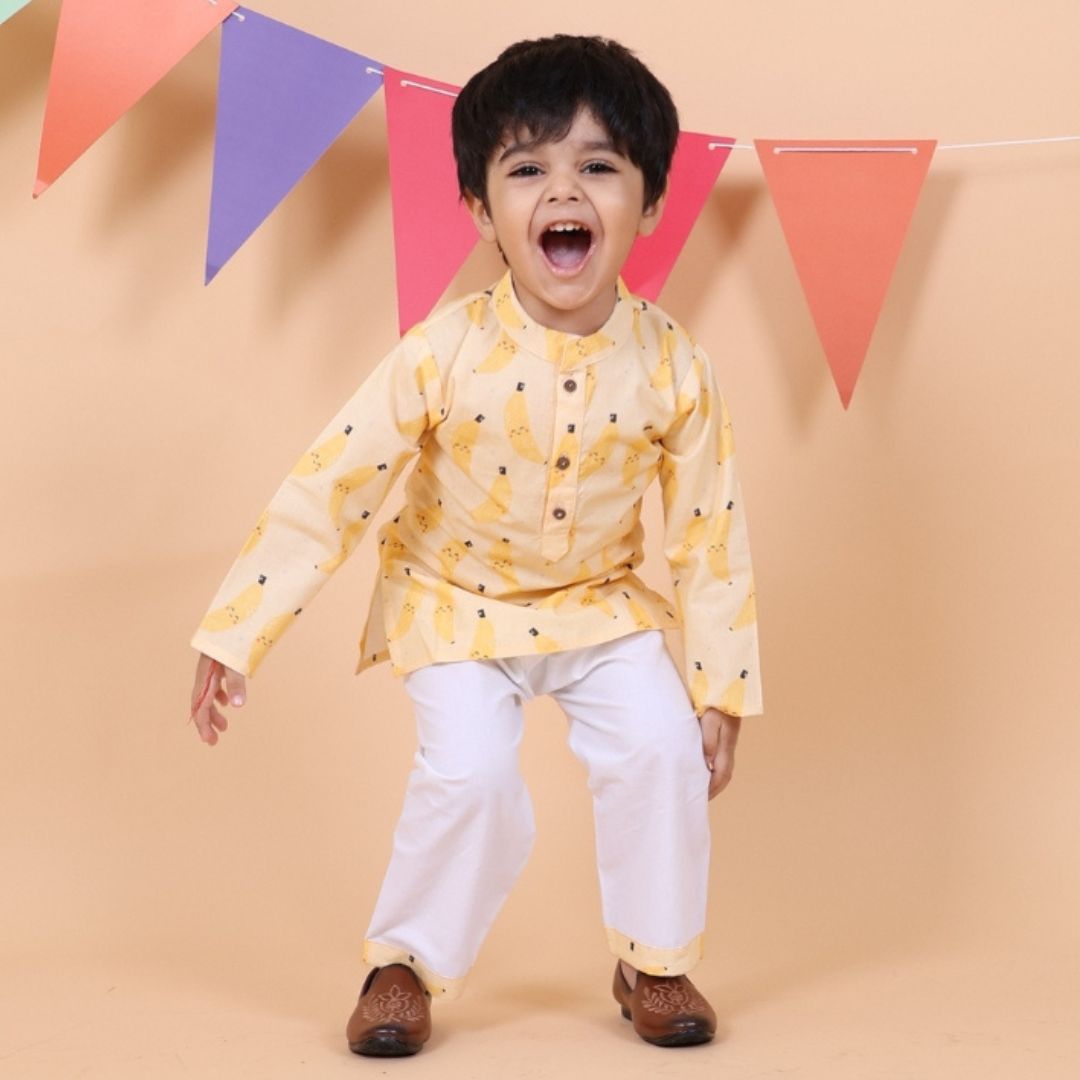 Go Bananas Cotton Kurta Set