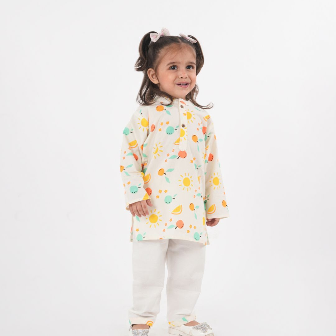 Citrus Cotton Kurta Set