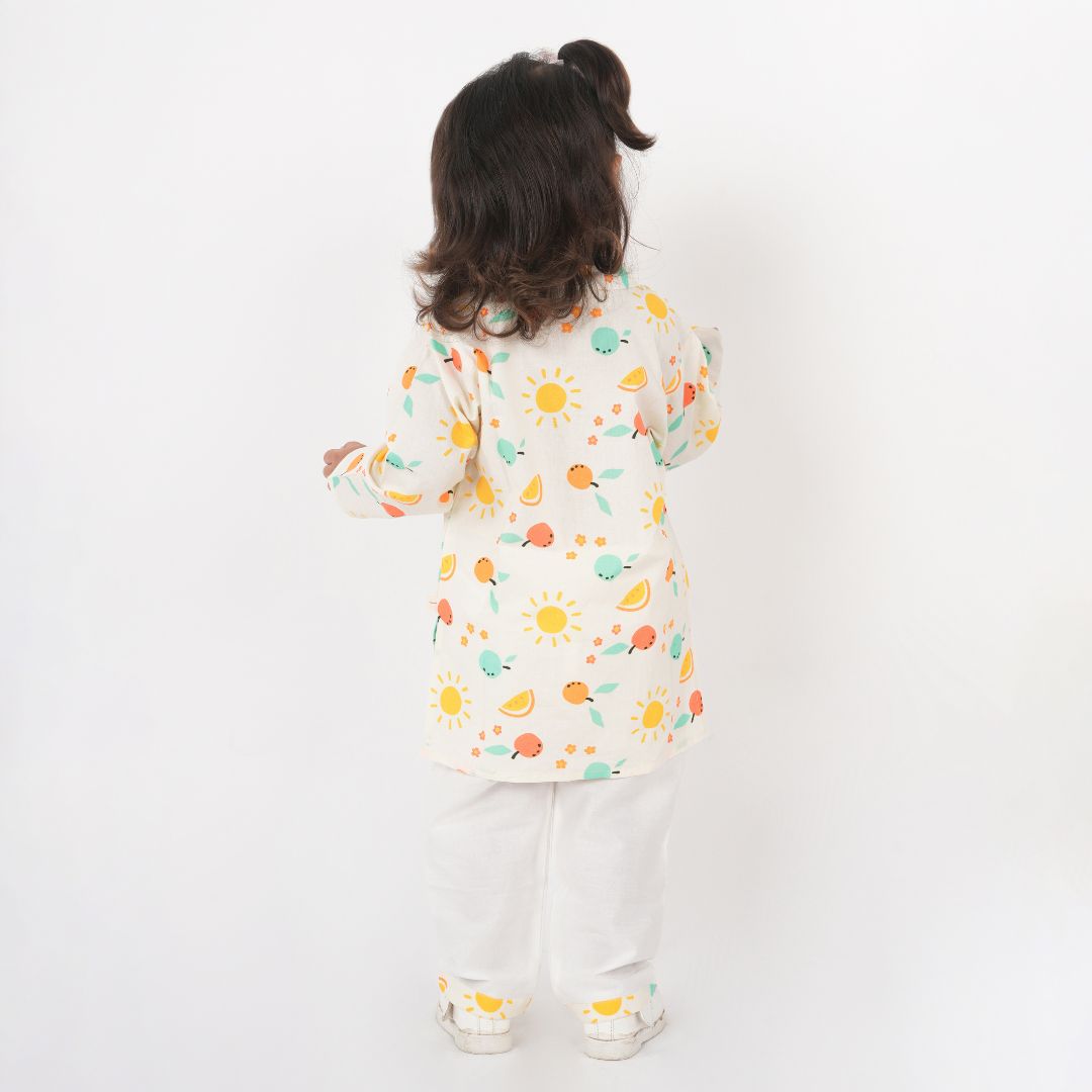 Citrus Cotton Kurta Set