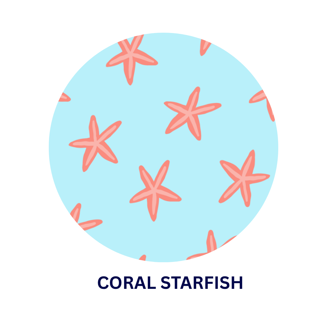 Coral Starfish Muslin Angrakha Set