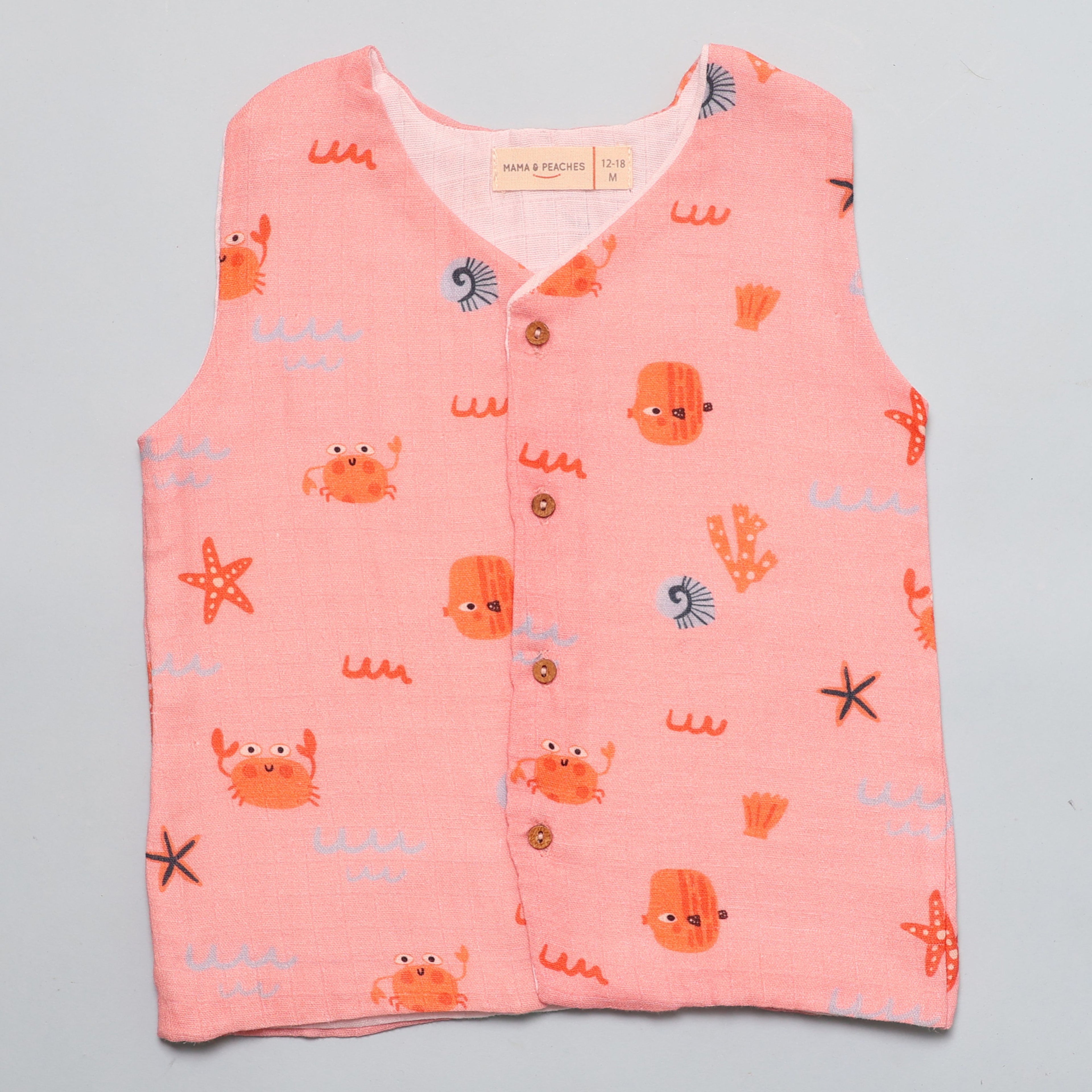 Crabs Muslin Vest