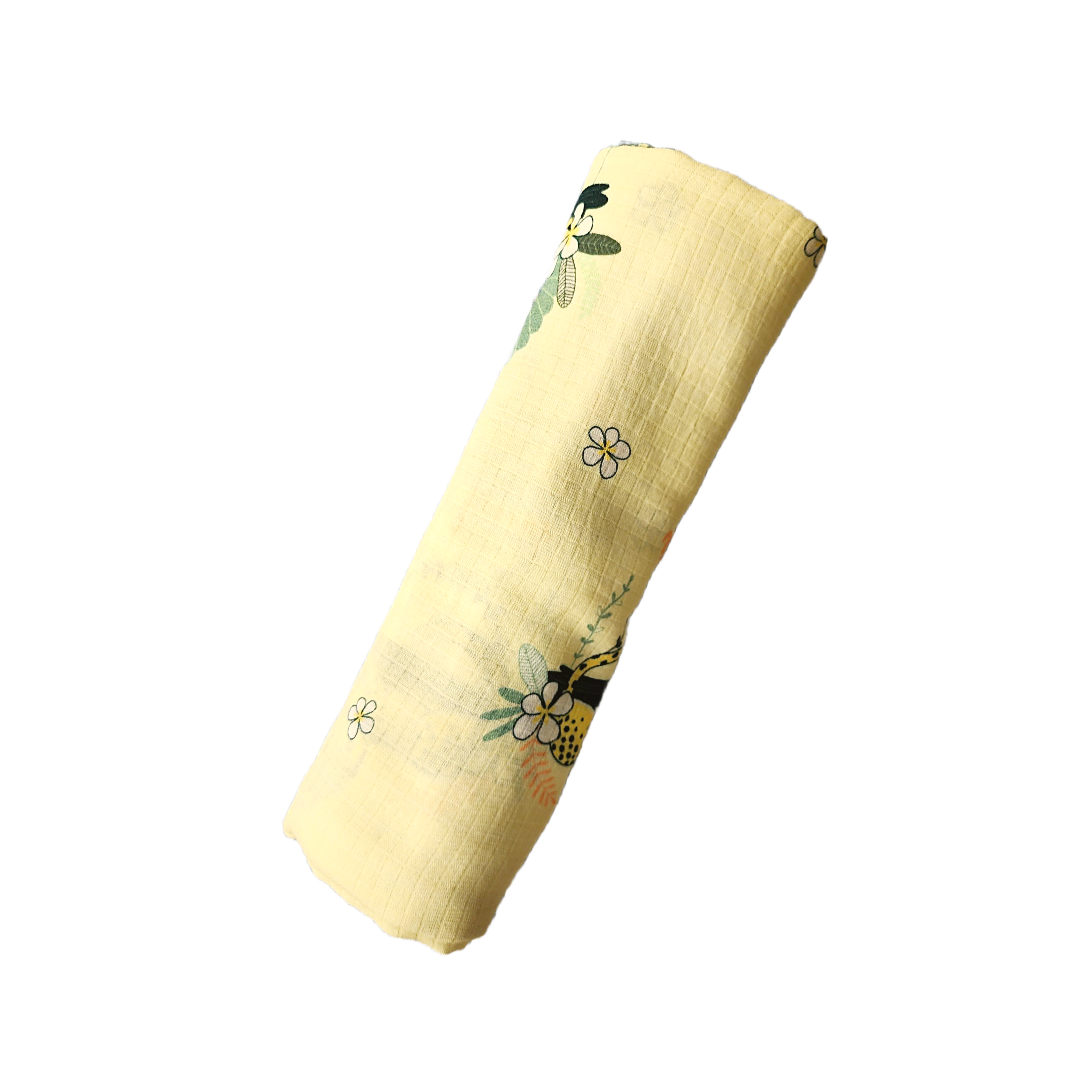 Shy Leopard Personalised Swaddle
