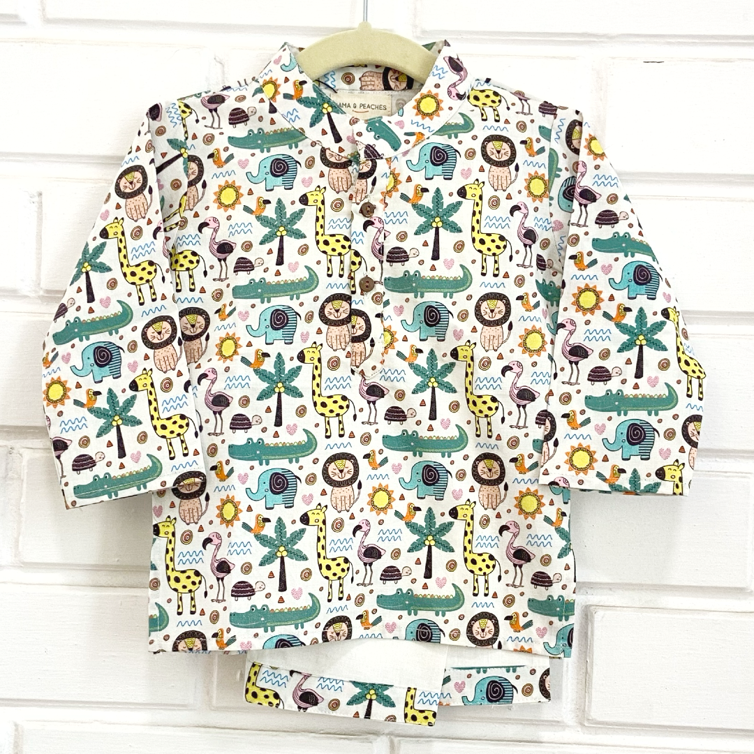 Jungle Animals Kurta Set
