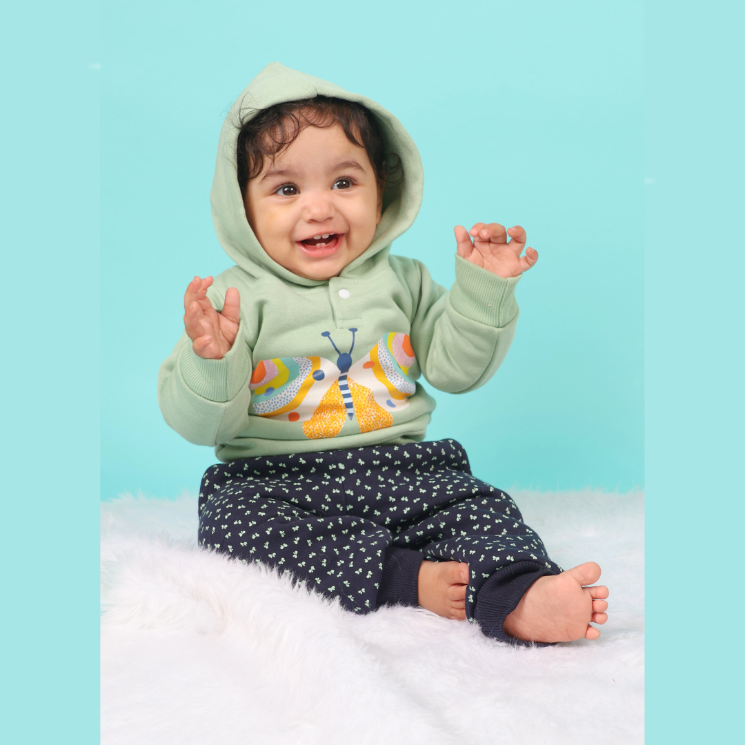 Butterfly 2 Pc Jogger Set - Green