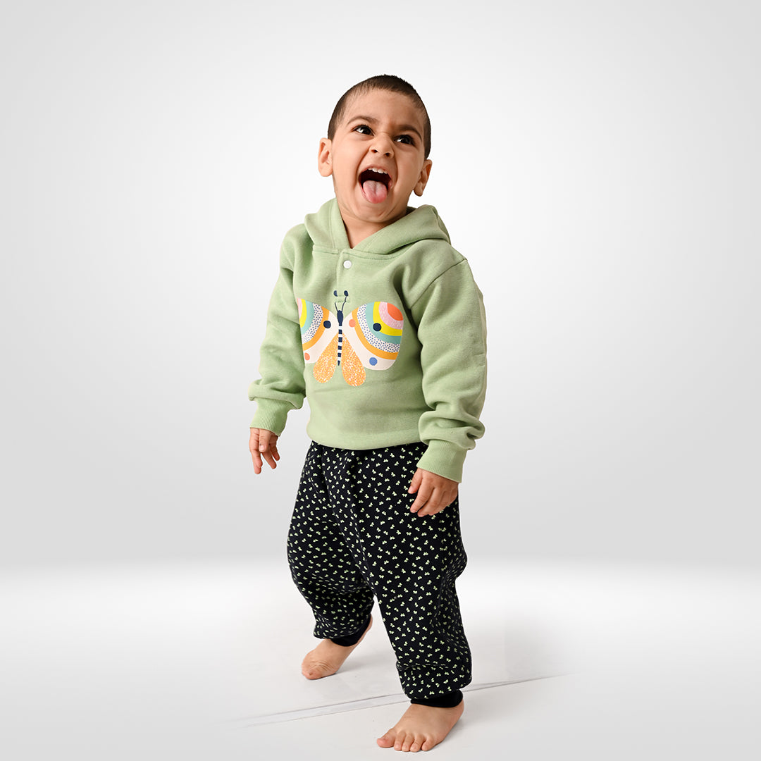 Butterfly 2 Pc Jogger Set - Green