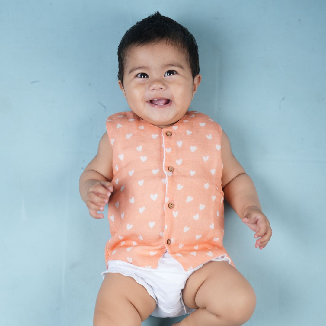 Hearts Muslin Vest