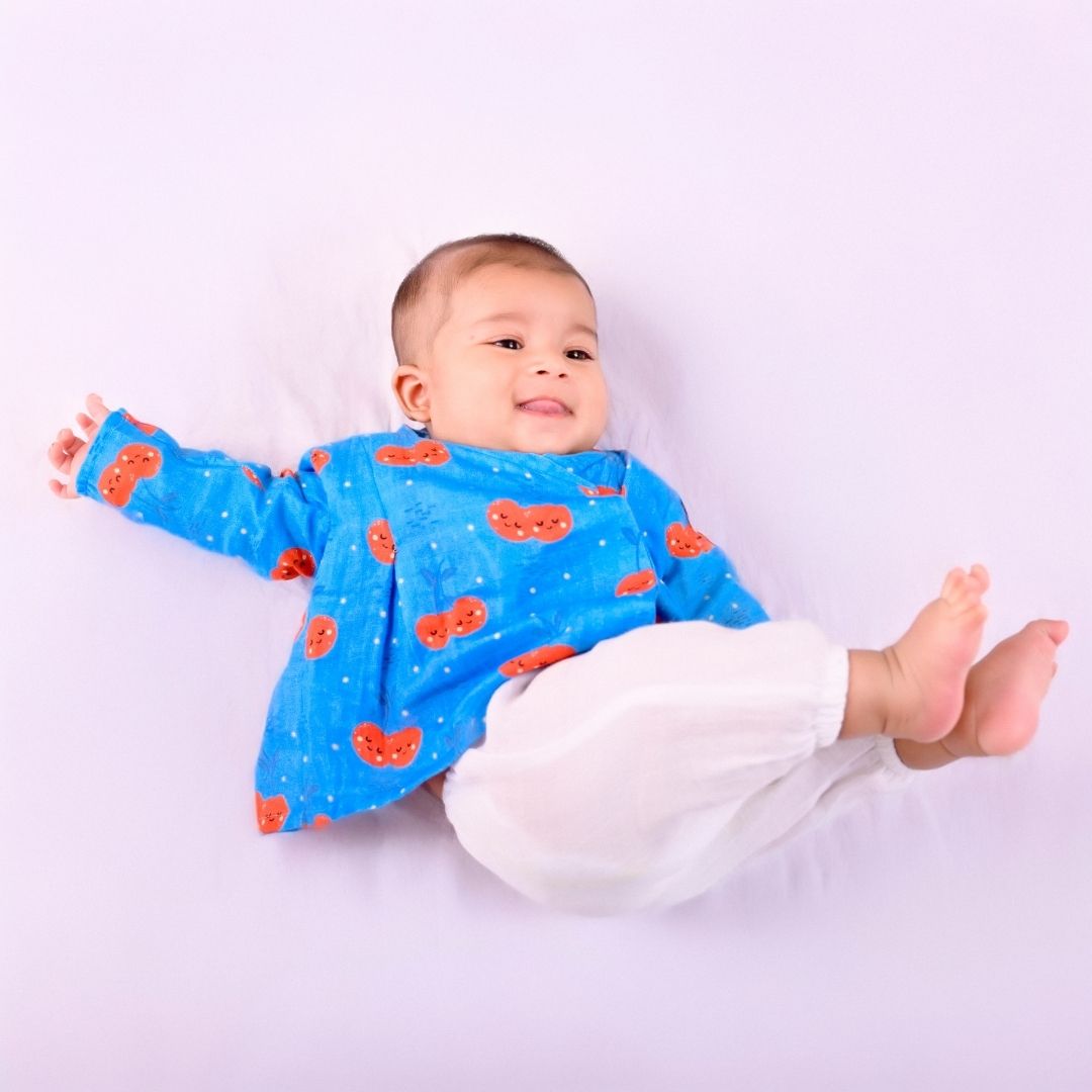 Cheeryful Muslin Angrakha Set