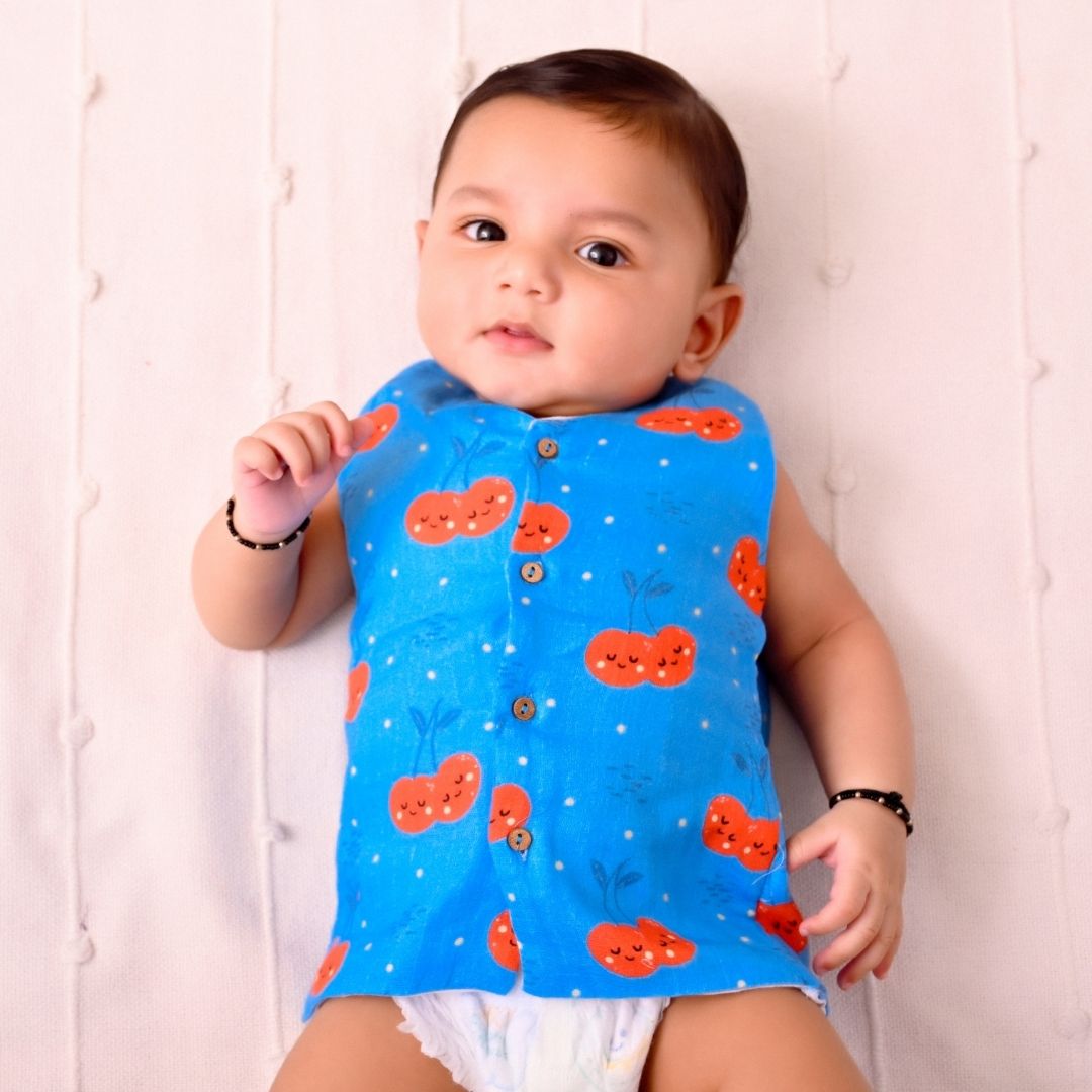 Cherryful Muslin Vest