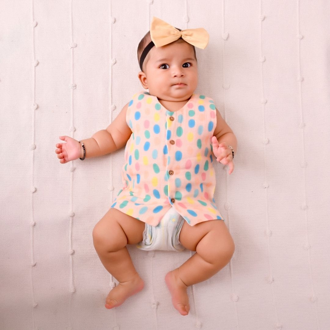 Polka Dot Muslin Vest