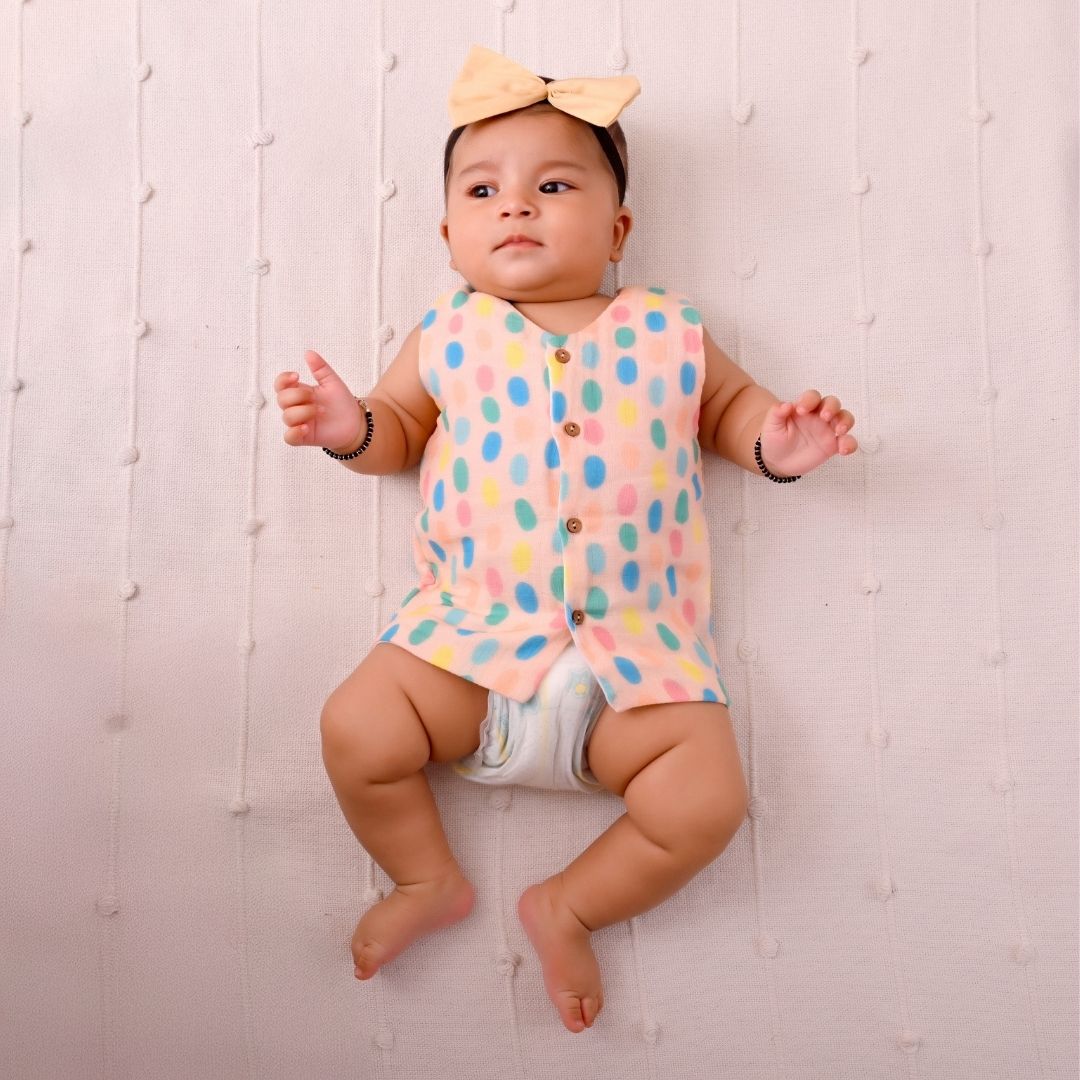 Polka Dot Muslin Vest