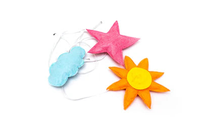 Stroller/pram/bassinet/crib/baby gym hanging toys -Felt Star Sun and Cloud