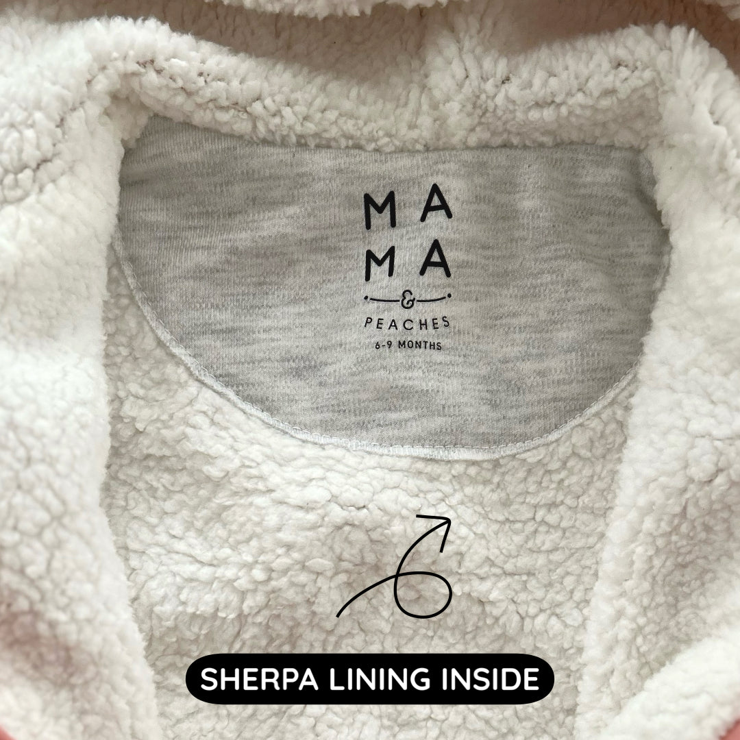 Blue Car Fleece Winter Romper with Sherpa