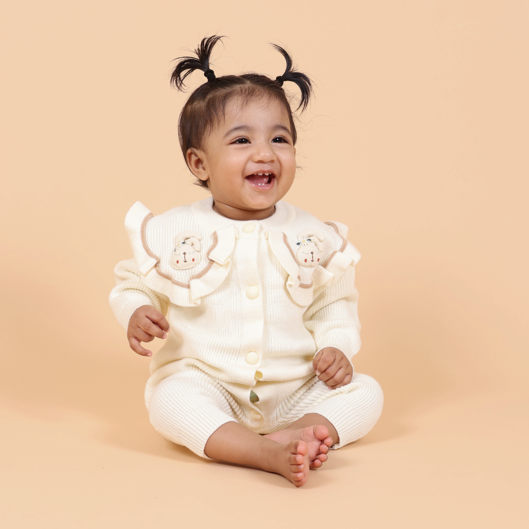 White Rabbit Knitted Winter Romper