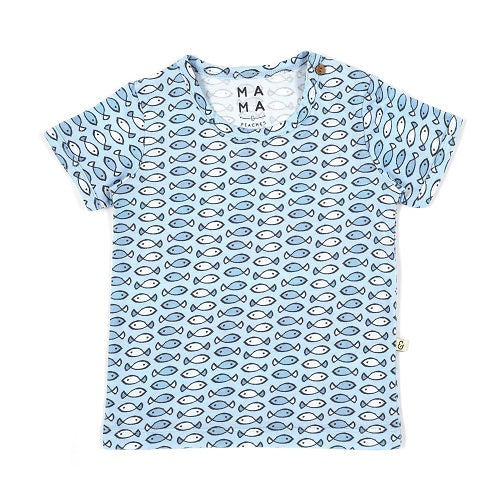 Fishy Fishy in the Sea Nightsuit Shorts Set - Blue