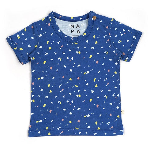 Blue Terazzo Nightsuit Shorts Set