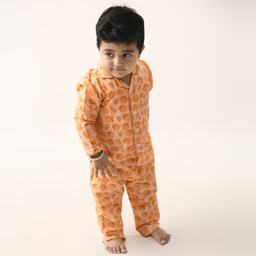 Orange Night Suit (Full Sleeves)