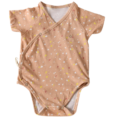 Orange Terazzo Kimono Onesie