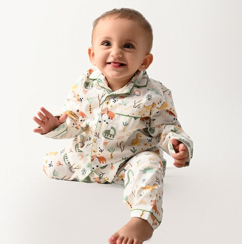 Dancing Dinosaur Full Sleeves Night Suit