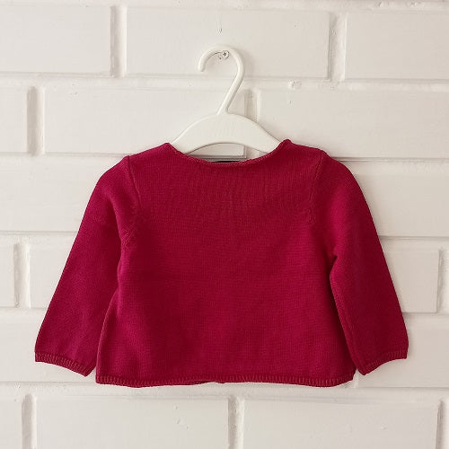 Red Buttoned Cardigan