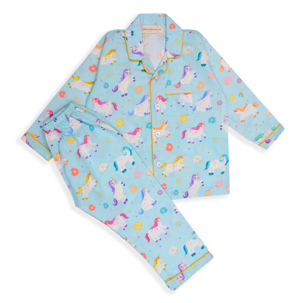Unicorns & Doughnuts Full Sleeves Night Suit