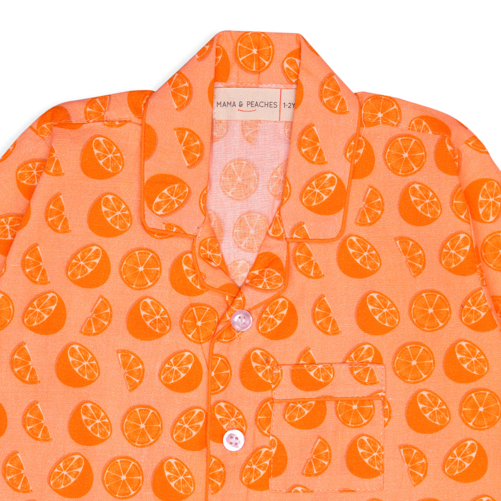 Orange Night Suit (Full Sleeves)